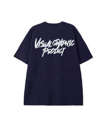 ペイズリーグラフィティロゴ半袖Tシャツネイビー
