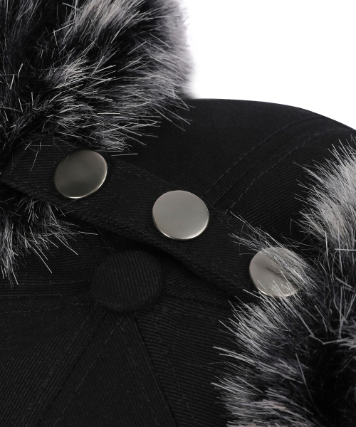 MUCENT（ムセント）の「シグニチャーイヤーフラップボールキャップ（キャップ・レディース・ブラック・FREE）」の5枚目の写真