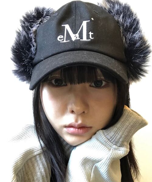 MUCENT(ムセント)の「シグニチャーイヤーフラップボールキャップ(キャップ・レディース・ブラック・FREE)」の6枚目の写真