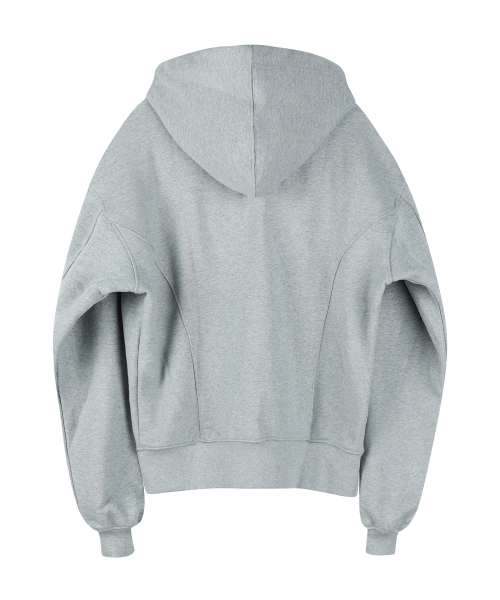 YOUNEEDGARMENTS(ユーニーズガーメンツ)の「カーブドフードスウェットパーカー (グレー)(パーカー・メンズ・その他・40/38/42)」の3枚目の写真