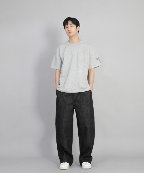 SAINTCREW(セントクルー)の「フロントカッティングディテールEXワイドパンツCDE-371デニムブラック(デニムパンツ・メンズ・その他・MEDIUM/LARGE/X-LARGE)」の3枚目の写真
