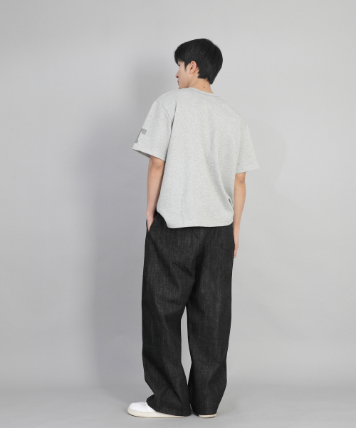 SAINTCREW(セントクルー)の「フロントカッティングディテールEXワイドパンツCDE-371デニムブラック(デニムパンツ・メンズ・その他・MEDIUM/LARGE/X-LARGE)」の8枚目の写真