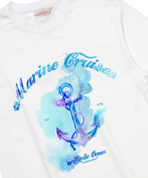 ICONOGRAPHY(アイコノグラフィー)の「MKL Marine Cruises IV(Tシャツ/カットソー・レディース・アイボリー・FREE)」の5枚目の写真