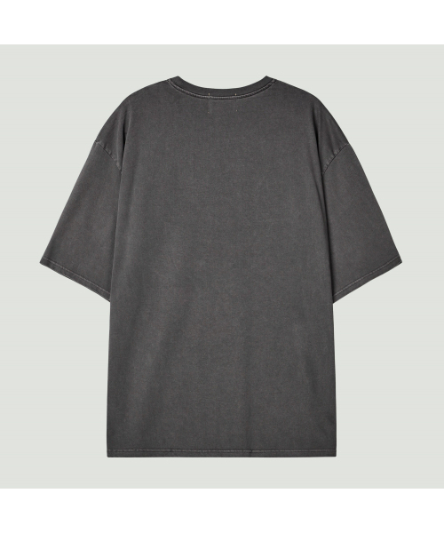 DOUBLE EIGHT(ダブルエイト)の「サンフランシスコ刺繍ピグメント半袖オーバーフィット(チャコール)(Tシャツ/カットソー・メンズ・チャコール・FREE)」の3枚目の写真