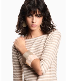 EMPORIO ARMANI | 【エンポリオ アルマーニ】七分袖セーター ストライプジャカードジャージー パターン(ニット/セーター)