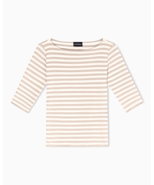 EMPORIO ARMANI（エンポリオアルマーニ）の「【エンポリオ アルマーニ】七分袖セーター ストライプジャカードジャージー パターン（ニット/セーター・レディース・その他・MEDIUM/LARGE）」の9枚目の写真