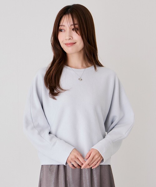 Jayro(ジャイロ)の「マフラー付きラメドルマンニット(ニット/セーター・レディース・ライトグレー/ブルー系その他4/チャコールグレー・FREE)」の13枚目の写真