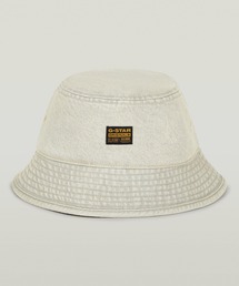 G-STAR | ORIGINALS BUCKET HAT/ヴィンテージライクウォッシュド加工ブランドロゴデニムバケットハット(キャスケット)