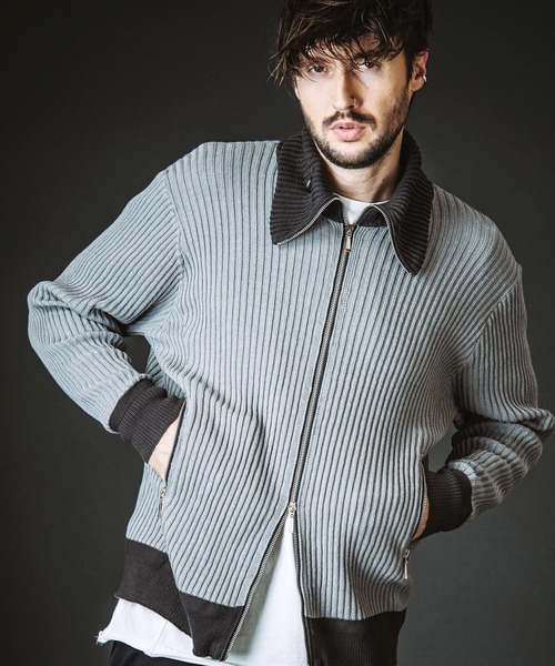 セール】【NO ID.】Napoleon Drivers Knit Cardigan / ナポレオン
