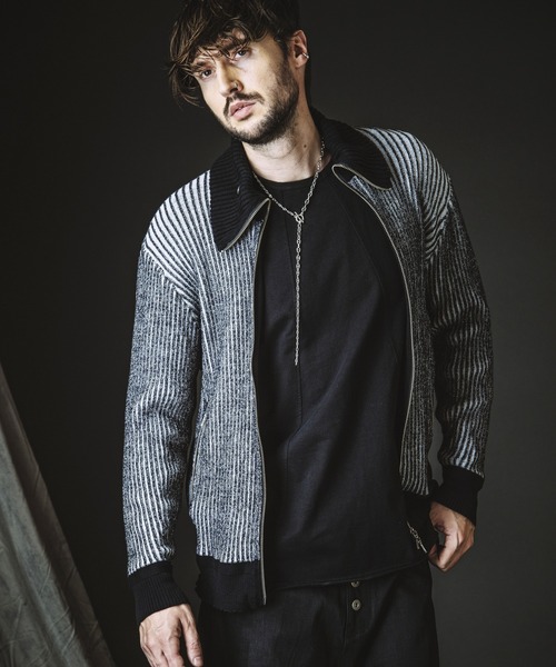 NO ID.(ノーアイディ)の「【NO ID.】Napoleon Drivers Knit Cardigan / ナポレオン ドライバーズ ニット カーディガン(カーディガン/ボレロ・メンズ・ブラック/グレー/その他23・ONE SIZE)」の5枚目の写真
