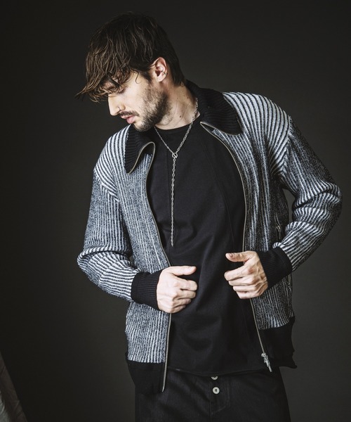 NO ID.(ノーアイディ)の「【NO ID.】Napoleon Drivers Knit Cardigan / ナポレオン ドライバーズ ニット カーディガン(カーディガン/ボレロ・メンズ・ブラック/グレー/その他23・ONE SIZE)」の9枚目の写真