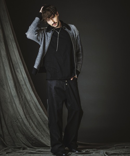 NO ID.(ノーアイディ)の「【NO ID.】Napoleon Drivers Knit Cardigan / ナポレオン ドライバーズ ニット カーディガン(カーディガン/ボレロ・メンズ・ブラック/グレー/その他23・ONE SIZE)」の10枚目の写真