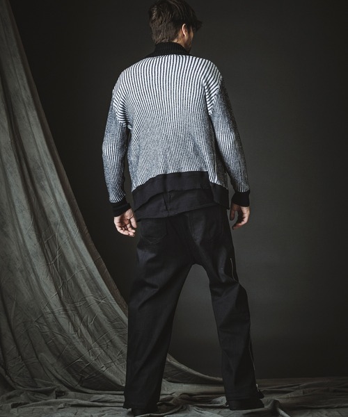 NO ID.(ノーアイディ)の「【NO ID.】Napoleon Drivers Knit Cardigan / ナポレオン ドライバーズ ニット カーディガン(カーディガン/ボレロ・メンズ・ブラック/グレー/その他23・ONE SIZE)」の11枚目の写真
