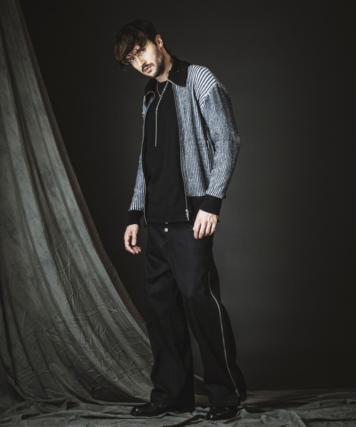NO ID.(ノーアイディ)の「【NO ID.】Napoleon Drivers Knit Cardigan / ナポレオン ドライバーズ ニット カーディガン(カーディガン/ボレロ・メンズ・ブラック/グレー/その他23・ONE SIZE)」の12枚目の写真