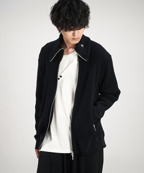 NO ID.(ノーアイディ)の「【NO ID.】Napoleon Drivers Knit Cardigan / ナポレオン ドライバーズ ニット カーディガン(カーディガン/ボレロ・メンズ・ブラック/グレー/その他23・ONE SIZE)」の14枚目の写真