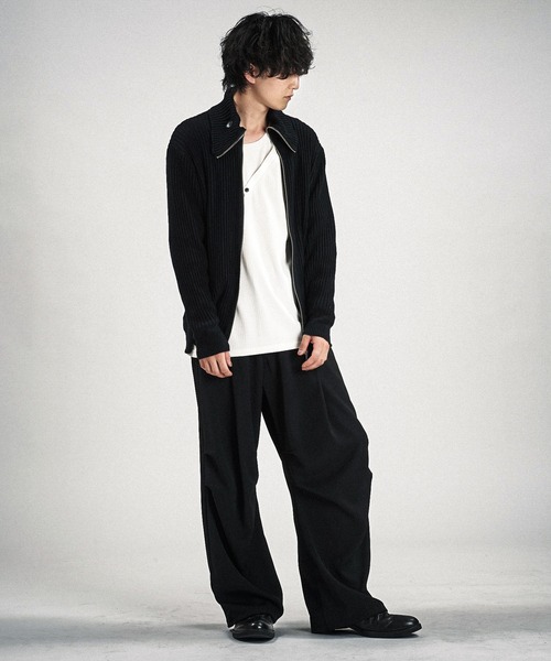 NO ID.(ノーアイディ)の「【NO ID.】Napoleon Drivers Knit Cardigan / ナポレオン ドライバーズ ニット カーディガン(カーディガン/ボレロ・メンズ・ブラック/グレー/その他23・ONE SIZE)」の15枚目の写真