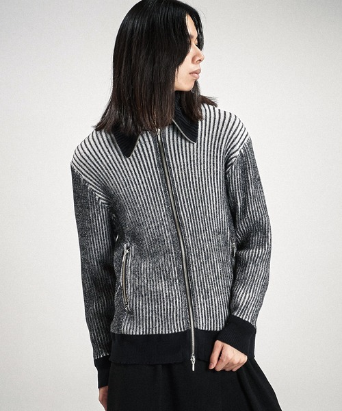 NO ID.(ノーアイディ)の「【NO ID.】Napoleon Drivers Knit Cardigan / ナポレオン ドライバーズ ニット カーディガン(カーディガン/ボレロ・メンズ・ブラック/グレー/その他23・ONE SIZE)」の17枚目の写真