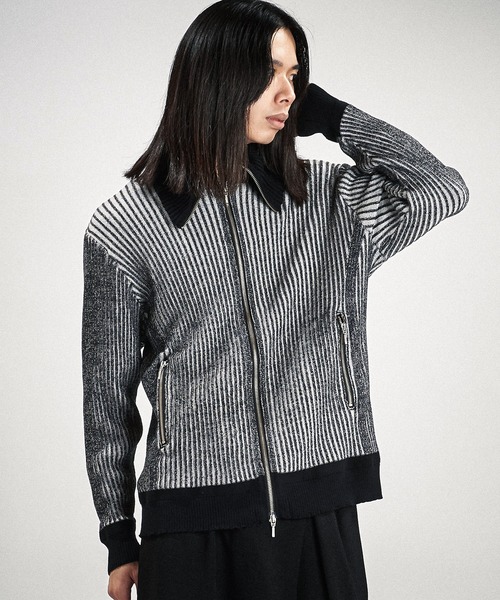NO ID.(ノーアイディ)の「【NO ID.】Napoleon Drivers Knit Cardigan / ナポレオン ドライバーズ ニット カーディガン(カーディガン/ボレロ・メンズ・ブラック/グレー/その他23・ONE SIZE)」の19枚目の写真