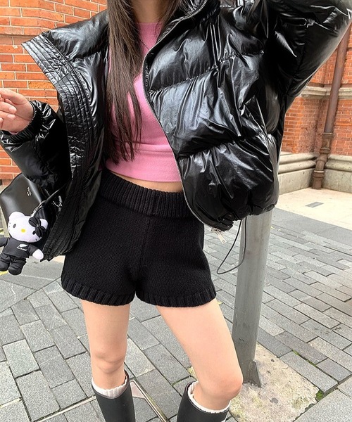 inst.ALL(インストール)の「春も使える!ニットショートパンツ(その他パンツ・レディース・ブラック/グレー・M)」の9枚目の写真