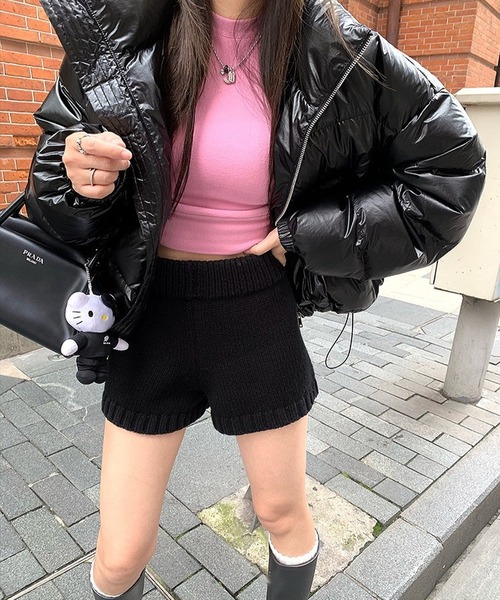 inst.ALL(インストール)の「春も使える!ニットショートパンツ(その他パンツ・レディース・ブラック/グレー・M)」の13枚目の写真