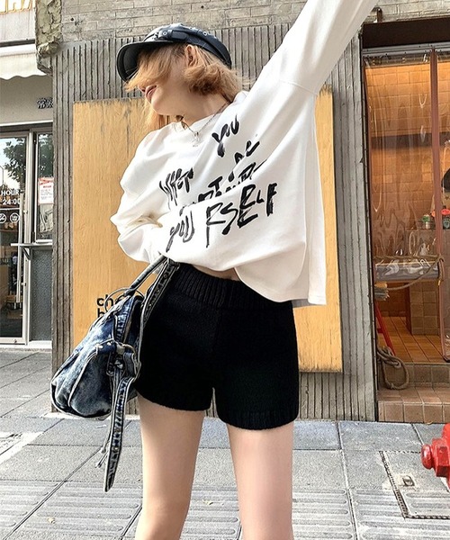 inst.ALL(インストール)の「春も使える!ニットショートパンツ(その他パンツ・レディース・ブラック/グレー・M)」の14枚目の写真