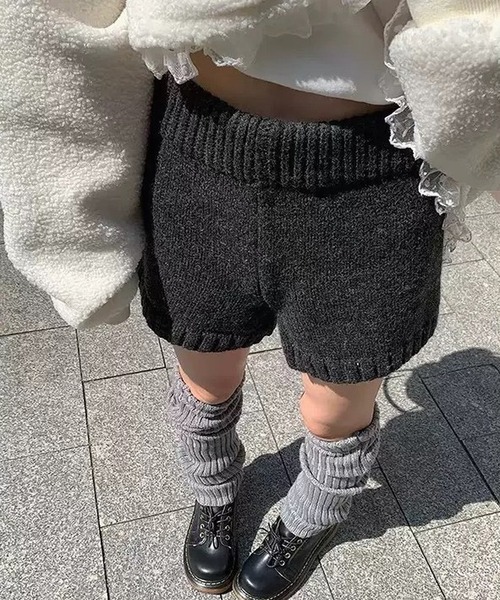 inst.ALL(インストール)の「春も使える!ニットショートパンツ(その他パンツ・レディース・ブラック/グレー・M)」の16枚目の写真