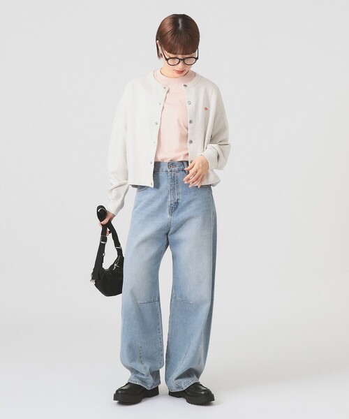 DANTON(ダントン)の「DANTON / ドット釦 クルーネック カーディガン(カーディガン/ボレロ・レディース・ナチュラル/レッド/ネイビー・36)」の22枚目の写真