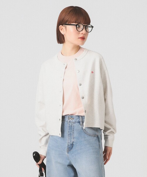 DANTON（ダントン）の「DANTON / ドット釦 クルーネック カーディガン（カーディガン/ボレロ・レディース・ナチュラル/レッド/ネイビー・36）」の7枚目の写真
