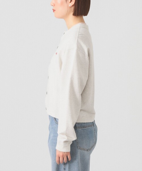 DANTON(ダントン)の「DANTON / ドット釦 クルーネック カーディガン(カーディガン/ボレロ・レディース・ナチュラル/レッド/ネイビー・36)」の4枚目の写真