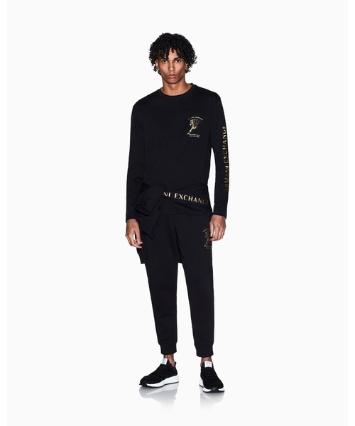 ARMANI EXCHANGE（アルマーニエクスチェンジ）の「【A|X アルマーニ エクスチェンジ】＜CHINESE NEW YEAR CAPSULE＞AXロゴ ホースデザイン 長袖クルーネックTシャツ/REGULAR（Tシャツ/カットソー・メンズ・ブラック・X-SMALL/X-LARGE/SMALL/MEDIUM/LARGE）」の3枚目の写真