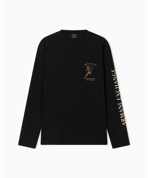 ARMANI EXCHANGE（アルマーニエクスチェンジ）の「【A|X アルマーニ エクスチェンジ】＜CHINESE NEW YEAR CAPSULE＞AXロゴ ホースデザイン 長袖クルーネックTシャツ/REGULAR（Tシャツ/カットソー・メンズ・ブラック・X-SMALL/X-LARGE/SMALL/MEDIUM/LARGE）」の4枚目の写真