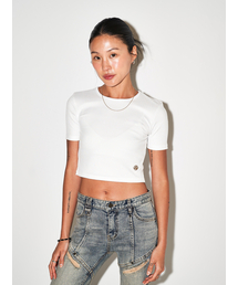 DECEMBER TEN（ディセンバーテン）の「リップショートスリーブTシャツホワイト（Tシャツ/カットソー）」