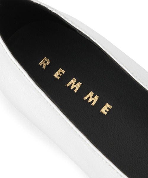 REMME(レメ)の「【REMME/レメ】SHEEP LEATHERフラットシューズ(パンプス・レディース・シルバー/オフホワイト/ブラック・40/38/36)」の7枚目の写真