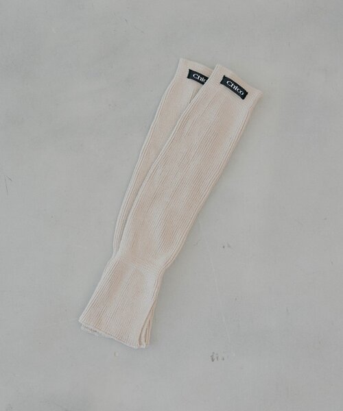 Chico（チコ）の「リブルーズレッグウォーマー（レッグウォーマー・レディース・グレー/ベージュ/アイボリー・FREE）」の3枚目の写真