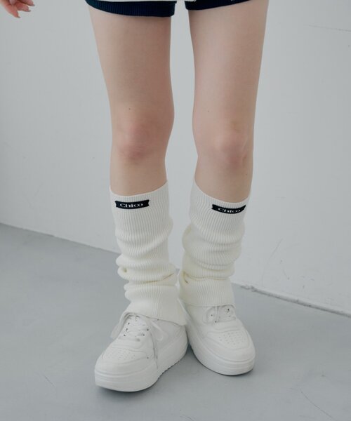 Chico（チコ）の「リブルーズレッグウォーマー（レッグウォーマー・レディース・グレー/ベージュ/アイボリー・FREE）」の4枚目の写真