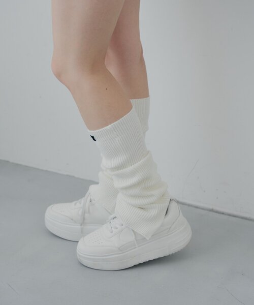 Chico（チコ）の「リブルーズレッグウォーマー（レッグウォーマー・レディース・グレー/ベージュ/アイボリー・FREE）」の5枚目の写真