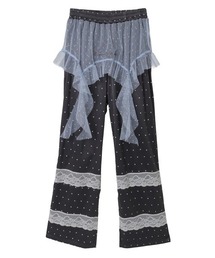 Candy Stripper（キャンディストリッパー）の「LACE TRIM LAYERED DOT SATIN パンツ（その他パンツ）」