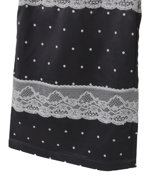 Candy Stripper(キャンディストリッパー)の「LACE TRIM LAYERED DOT SATIN パンツ(その他パンツ・レディース・チャコール/ブラック/アイボリー・FREE)」の18枚目の写真