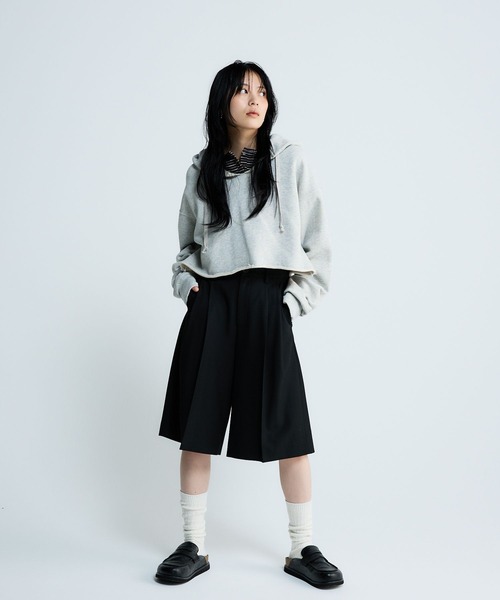 JEANASIS(ジーナシス)の「【SET UP対応】2タックハーフパンツ/638834(スラックス・レディース・ブラック/ブラウン/ネイビー系・FREE)」の19枚目の写真