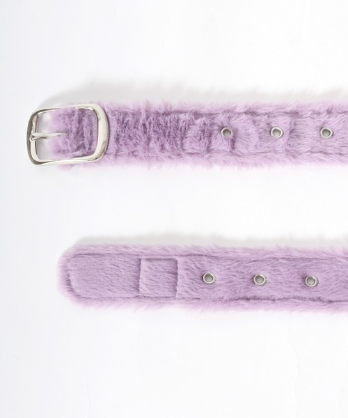 VISION STREET WEAR(ヴィジョンストリートウェア)の「VISION STREET WEAR(ヴィジョンストリートウェア)FUR BELT/フェイクファーベルト/ヒョウ柄 無地/ユニセックス(ベルト・レディース・パープル/ブラウン系その他/グリーン系その他/ピンク系その他/イエロー/ブラック・FREE)」の20枚目の写真