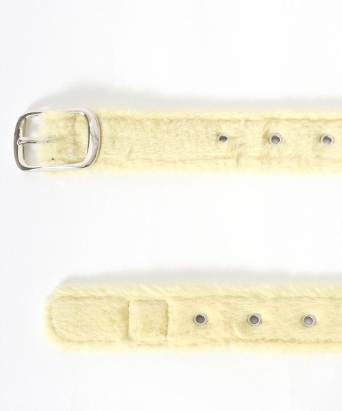 VISION STREET WEAR(ヴィジョンストリートウェア)の「VISION STREET WEAR(ヴィジョンストリートウェア)FUR BELT/フェイクファーベルト/ヒョウ柄 無地/ユニセックス(ベルト・レディース・パープル/ブラウン系その他/グリーン系その他/ピンク系その他/イエロー/ブラック・FREE)」の18枚目の写真