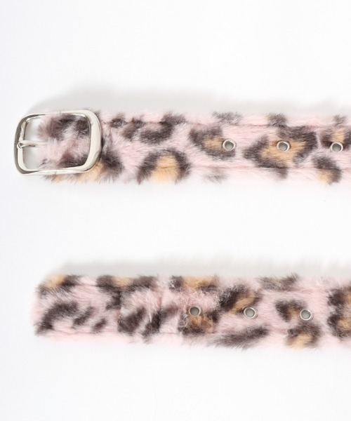 VISION STREET WEAR(ヴィジョンストリートウェア)の「VISION STREET WEAR(ヴィジョンストリートウェア)FUR BELT/フェイクファーベルト/ヒョウ柄 無地/ユニセックス(ベルト・レディース・パープル/ブラウン系その他/グリーン系その他/ピンク系その他/イエロー/ブラック・FREE)」の12枚目の写真