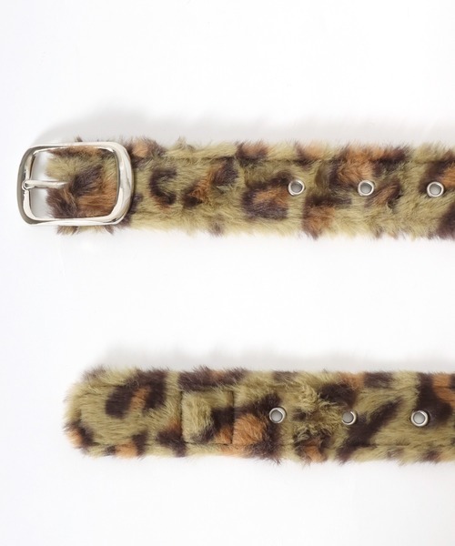 VISION STREET WEAR(ヴィジョンストリートウェア)の「VISION STREET WEAR(ヴィジョンストリートウェア)FUR BELT/フェイクファーベルト/ヒョウ柄 無地/ユニセックス(ベルト・レディース・パープル/ブラウン系その他/グリーン系その他/ピンク系その他/イエロー/ブラック・FREE)」の14枚目の写真