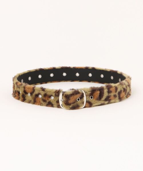 VISION STREET WEAR(ヴィジョンストリートウェア)の「VISION STREET WEAR(ヴィジョンストリートウェア)FUR BELT/フェイクファーベルト/ヒョウ柄 無地/ユニセックス(ベルト・レディース・パープル/ブラウン系その他/グリーン系その他/ピンク系その他/イエロー/ブラック・FREE)」の15枚目の写真