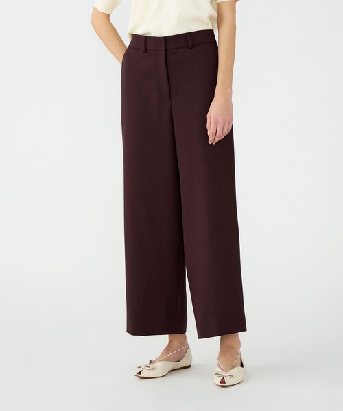 BALLSEY(ボールジィ)の「パウダリーストレッチツイル セミワイドパンツ(その他パンツ・レディース・ホワイト/ダークブラウン/ダークグレー・34/36/38/32)」の13枚目の写真