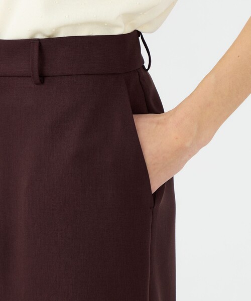 BALLSEY(ボールジィ)の「パウダリーストレッチツイル セミワイドパンツ(その他パンツ・レディース・ホワイト/ダークブラウン/ダークグレー・34/36/38/32)」の7枚目の写真