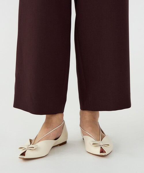 BALLSEY(ボールジィ)の「パウダリーストレッチツイル セミワイドパンツ(その他パンツ・レディース・ホワイト/ダークブラウン/ダークグレー・34/36/38/32)」の8枚目の写真