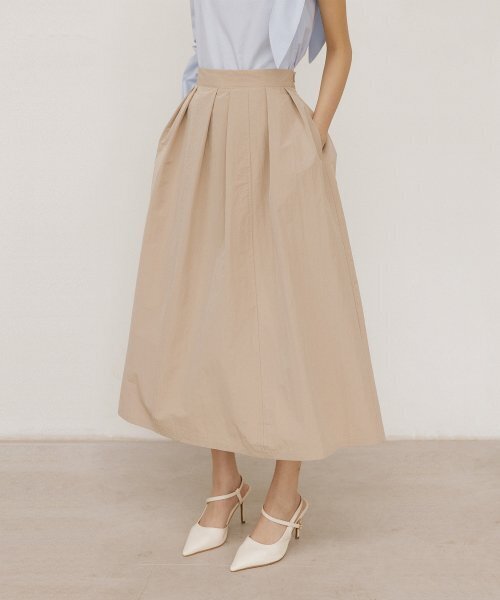 LUCIR ZU(ルシールズ)の「Padded Pleats Skirt (beige)(スカート・レディース・その他・S/M)」の1枚目の写真