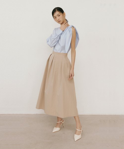 LUCIR ZU(ルシールズ)の「Padded Pleats Skirt (beige)(スカート・レディース・その他・S/M)」の3枚目の写真