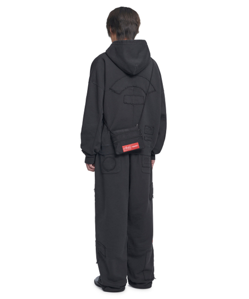 NOMANUAL(NOMANUAL)の「NM x MP TRIPPLE ZIPPER SACOCHE BAG - WASHED BLACK(メッセンジャーバッグ・レディース・その他・FREE)」の2枚目の写真